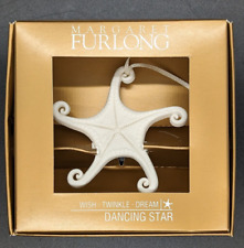 Margaret Furlong Dancing Star White Porcelain Starfish Hanging Ornament 2001 picture