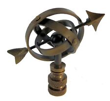 ANTIQUE BRASS SUNDIAL LAMP SHADE FINIAL  TF-25 picture