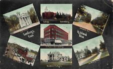 c1913 Greetings from Ashland Ohio Multi View Postcard Main St Sandusky Claremont picture