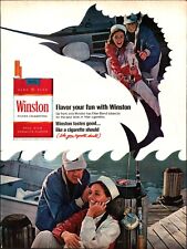 1967 Winston Cigarettes Vintage Print Ad 13.5