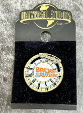 Vintage Universal Studios Back To The Future Pin - Slider Clock DeLorean, NEW picture