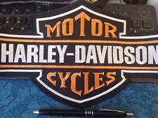 HARLEY DAVIDSON Motorcycles HUGE SEW-ON EMBROIDERED BACK PATCH FOR JACKET picture