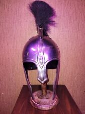 Troy Achilles Armor Helmet Medieval Knight Crusader Spartan Helmet &Stand No 23 picture