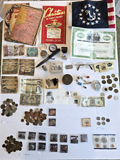 HUGE Grandpa's JUNK DRAWER LOT ,COINS,MILITARY,PAPER NOTES, ETC*NO RESERVE* picture