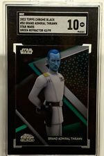 2022 Topps Chrome Black #50 Grand Admiral Thrawn Green Refractor 43/99 SGC 10 picture
