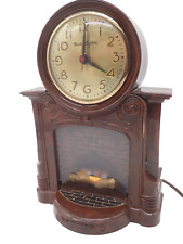 Vintage MasterCrafters Fireplace Lighted Motion Clock Model 272 picture