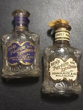 Rare Antique Pair of 1880s Rices Parfum Par Excellence Bottles picture
