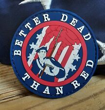 Better Dead than Red 1950s hooked back tactical morale patch picture