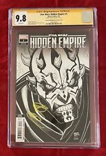 Star Wars: Hidden Empire #1 CGC 9.8 1:25 2nd Print Adams B/W Signed by Ray Park picture