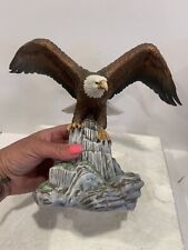 Vntg American Bald Eagle Statue/Figurine Lg Porcelain 12” Wingspan RARE See Desc picture