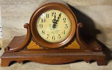 Hermle Scottsville Tambour Style Mantle Clock Germany Lt Med Oak picture