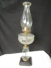 Vintage/Antique Pressed Glass Banner Oil/kerosene Lamp  20