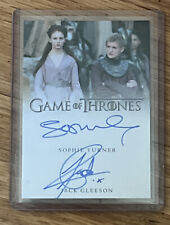 Game Of Thrones Dual Autograph Auto Inflexions JACK GLEESON & SOPHIE TURNER picture