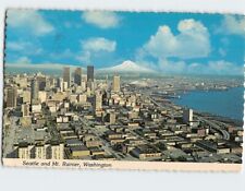 Postcard Seattle and Mt. Rainier, Seattle, Washington picture