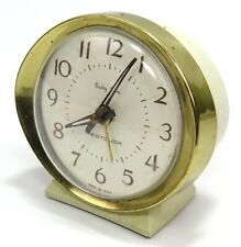 Westclox Baby Ben Style 8 Vintage Ivory/Gold Mechanical Alarm Clock - Read picture