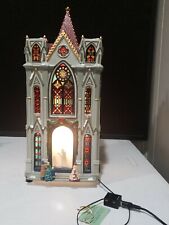 RARE 1999 Mr. Christmas Village Silhouttes LIGHTED MOTION CATHEDRAL CHURH IN BOX picture