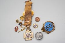 Vintage Elks & Other Fraternal Organization Pins & Watch Fob Lot Of 9 picture