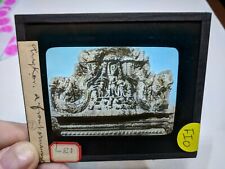 Colored Glass Magic Lantern Slide FIO Angkor Wat  FRONT ORNAMENT DECORATION MODE picture