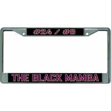 the black mamba #24 #8 kobe bryant lakers license plate frame usa made picture