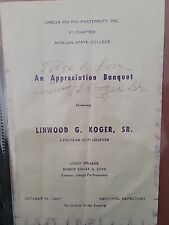 Omega Psi Phi Fraternity Founder 1967 Signed Program From Bishop Edgar A Love  picture