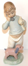 NAO LLADRO #1044 “Hello Mommy” Little Boy on Phone Glossy Figurine, 1987  picture