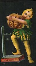Postcard Halloween Child Jester Holding Jack-O-Lantern C-1919 Original Wolf 1901 picture