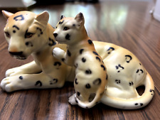 Vintage Napco Ceramic Leopard and Baby Cub Figurine C5671 Japan 6