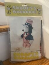 Vintage Snoopy’s Wardrobe July 4th Outfit Fits Medium Snoopy 0823 Uncle Sam NEW picture