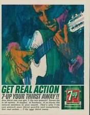1964 7 Up Man Playing Guitar Bob Peak Artist Real Action Vintage Print Ad LO4 picture