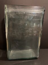 Antique Large GOULD Aqua Glass Farm House Battery Jar 13 1/2