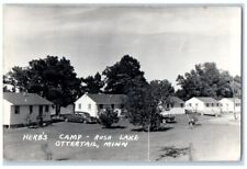 1959 Herb's Camp Cottages View Rush Lake Ottertail MN RPPC Photo Postcard picture