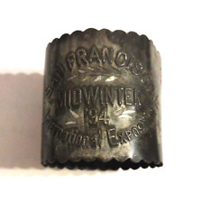 1894 California Midwinter Exposition San Francisco Metal Souvenir Napkin Ring picture