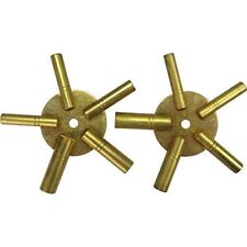 2 Pc Clock Winding Brass Key Set Even & Odd Numbers Universal Mantle NEW picture