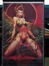 JAMIE TYNDALL Deathrage #1 NM Leia cosplay red moon virgin variant SIGNED W/COA picture
