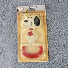 Vintage SNOOPY Baby Rattle Plastic Toy NOS In Package picture