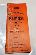 Vintage Know Metroploitan Milwaukee WI Map Street Guide 1956 Pocket Sz Ephemera picture