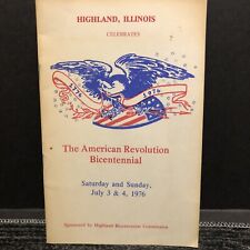 1976 Highland IL American Revolution Bicentennial Festival Program 1776 1976 picture