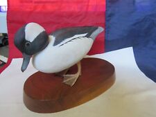 Fine Vintage 1978 Carved And Hand Painted Wood Bufflehead Drake By Tom Ahern picture
