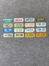 VINTAGE POST CEREAL WHEATIES MINI BIKE LICENSE PLATES LOT Of  16  70's 80's picture