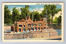 Topeka KS-Kansas, Monkey Island, Gage Park, Antique, Vintage Souvenir Postcard picture