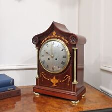 Antique Mantel Clock French Mahogany & Marquetry by Vincenti Restored picture