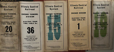 Lot of 5 Illinois Central Railroad Chicago Division Employee Timetable No.19... picture