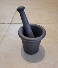 Large Cast Iron Mortar and Pestle picture