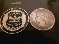 RARE CITY OF FREDERICKSBURG VA. POLICE SPEC EQUIP TACT TEAM SILVER COLORED COIN picture