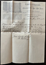 1885 LETTER WRITTEN ON CARGILL & COMPANY GALVANIZED STEEL WIRE FENCE LETTERHEAD picture