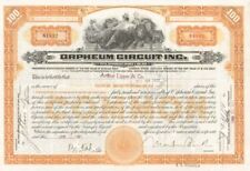 Orpheum Circuit Inc. - Stock Certificate - Entertainment Stocks & Bonds picture