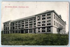 Platteville Wisconsin WI Postcard New Normal School Building Exterior View 1907 picture