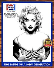 Pepsi - Madonna - Like A Prayer World Tour - 1989 - Metal Sign 11 x 14 picture