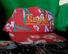 Vintage Nissin English Chevrolet Chrysler Flower Rope Cap Rare Dealer Promo Hat  picture