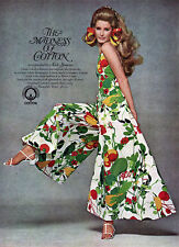 Adele Simpson Jumpsuit HIPPIE RETRO Madness of Cotton 1967 Magazine Print Ad picture